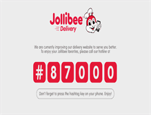 Tablet Screenshot of jollibeedelivery.com
